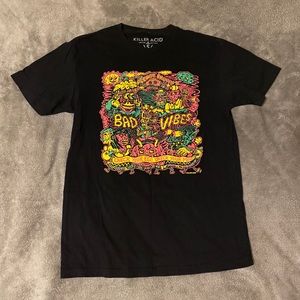 Killer Acid Urban Outfitters Trippy Graphic T-Shirt Tee Black Size Small